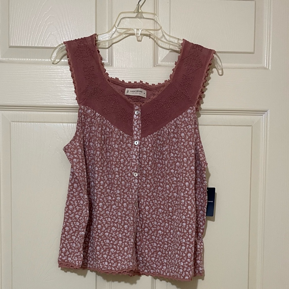 Lucky Brand Mauve Sleeveless Blouse